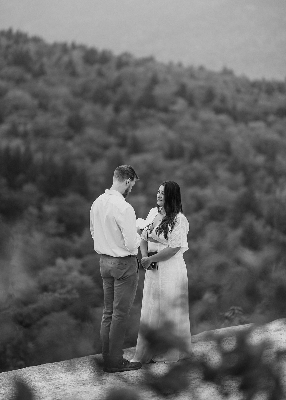 Private Vow Ceremony at Cathedral Ledge New Hampshire
