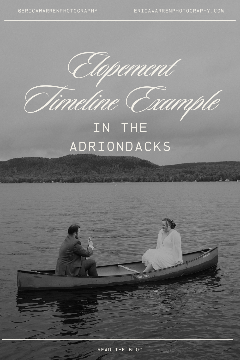 upstate New York Adirondack mountain elopement timeline from Erica Warren Photography