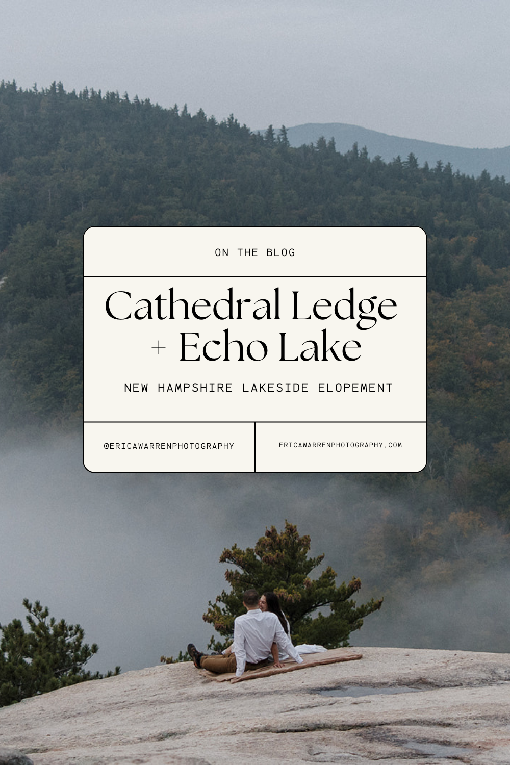 Cathedral ledge + echo lake New Hampshire elopement