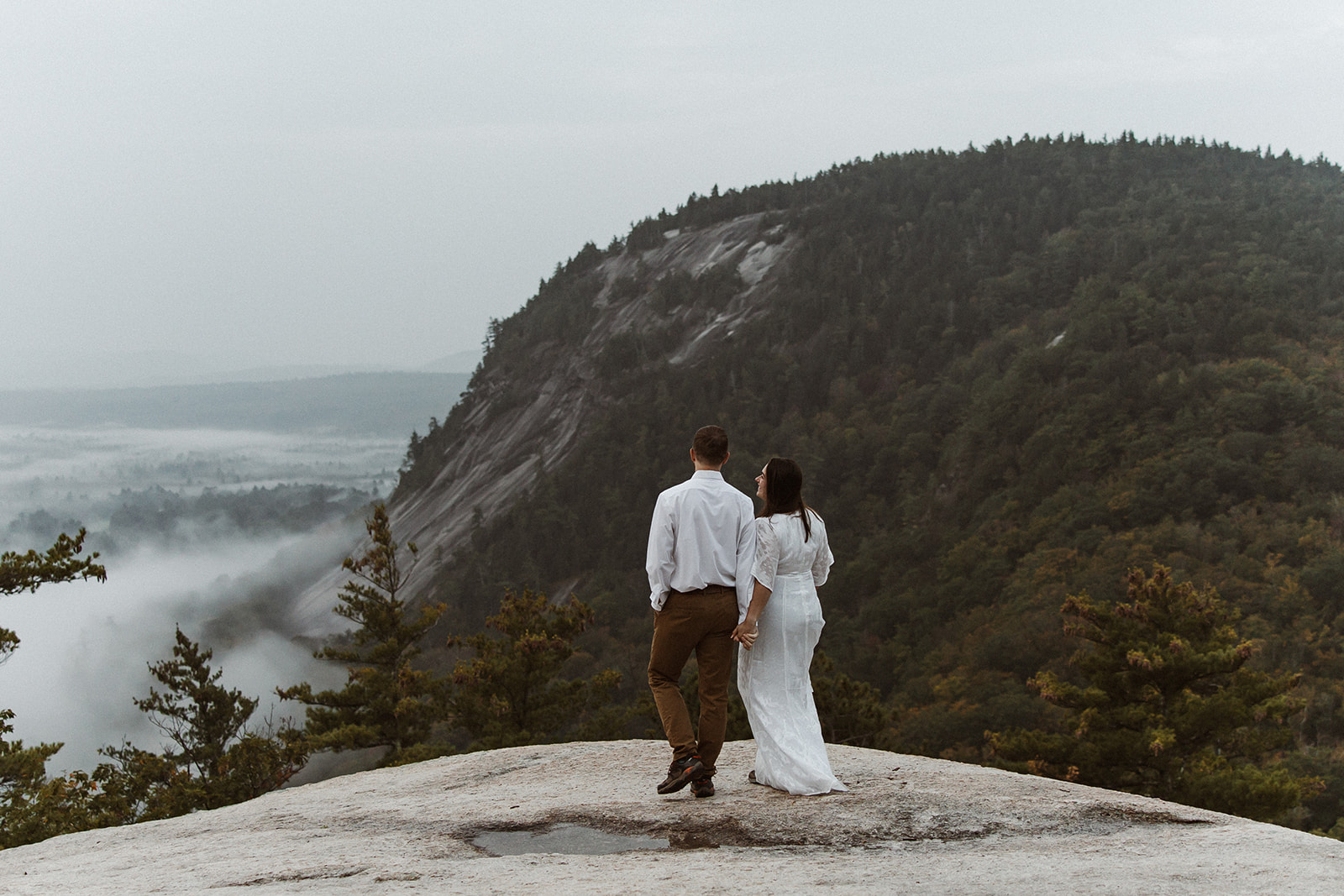 stunning couple pose together during their stunning elopement in nature