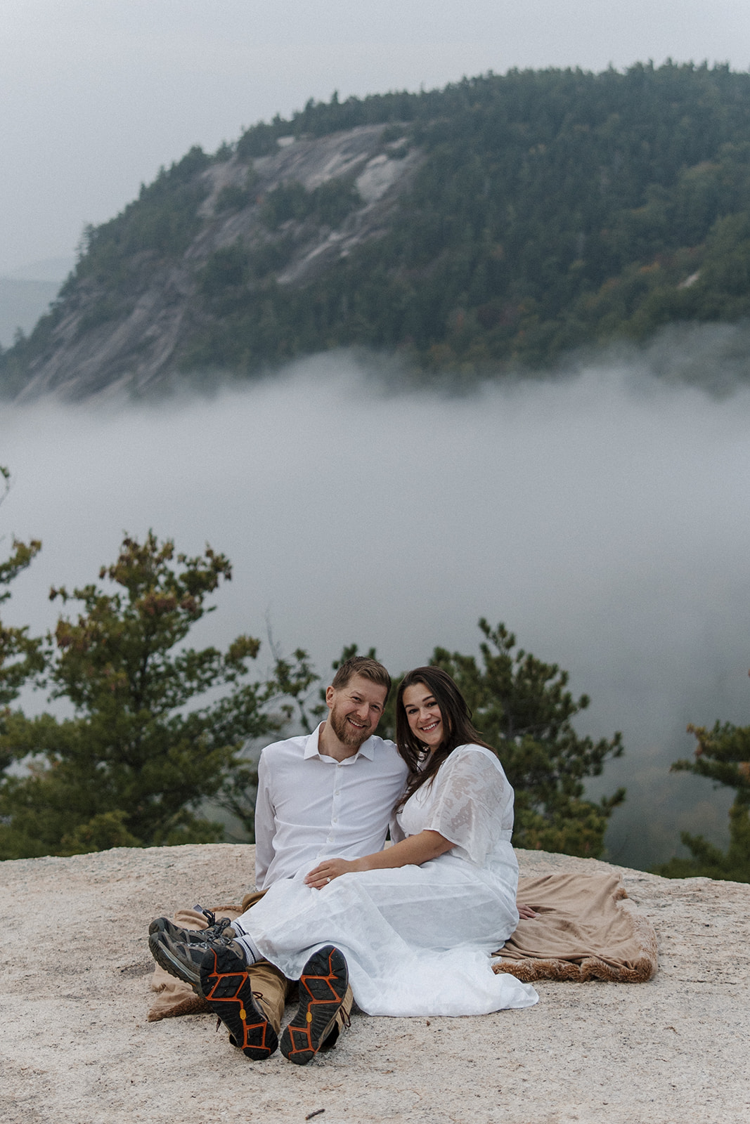 stunning couple pose together during their stunning elopement in nature