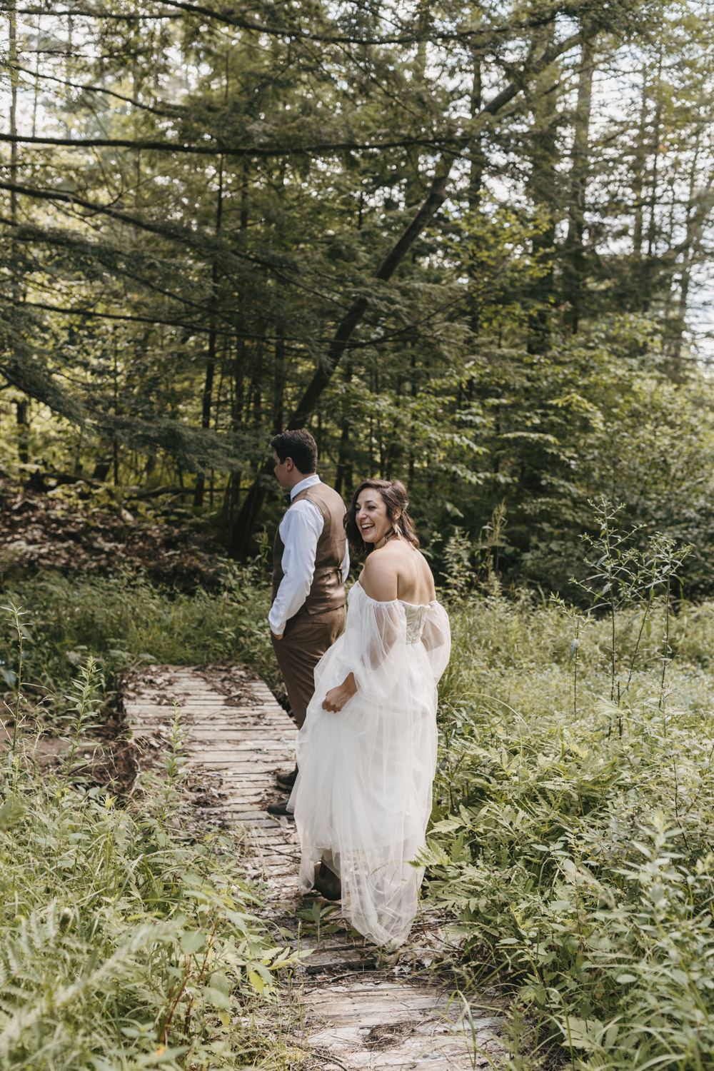 stunning couple pose together during their stunning elopement in nature