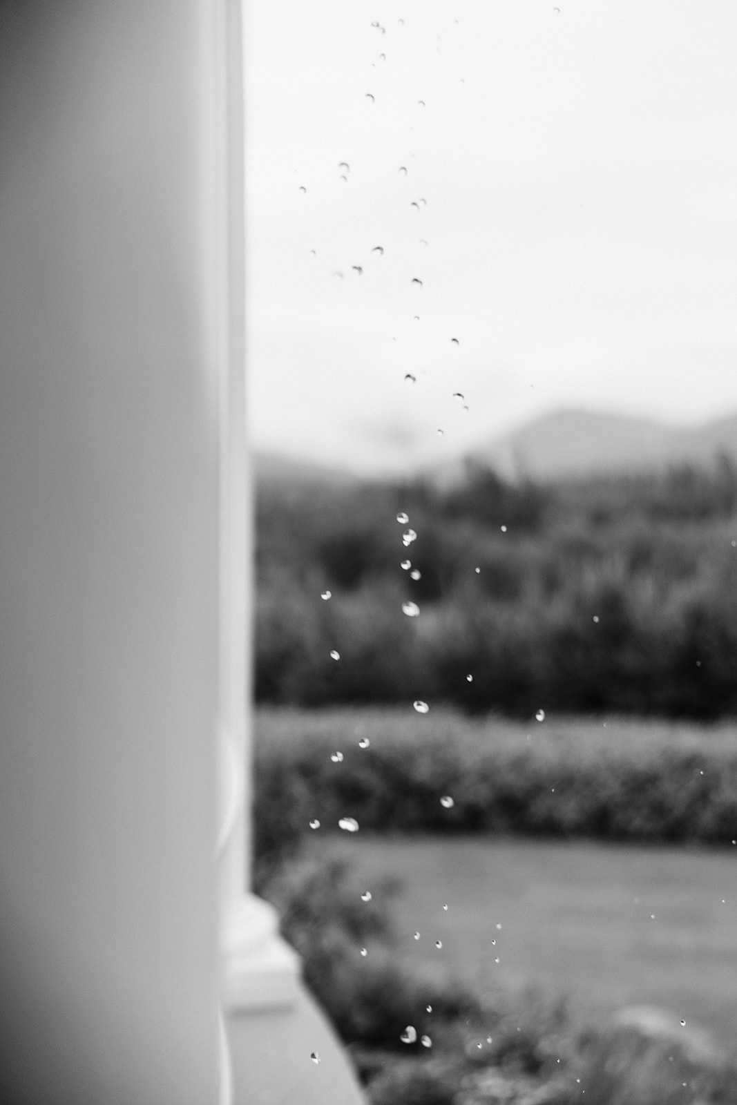 beautiful NorthEast mountain view from a stunning rainy wedding day