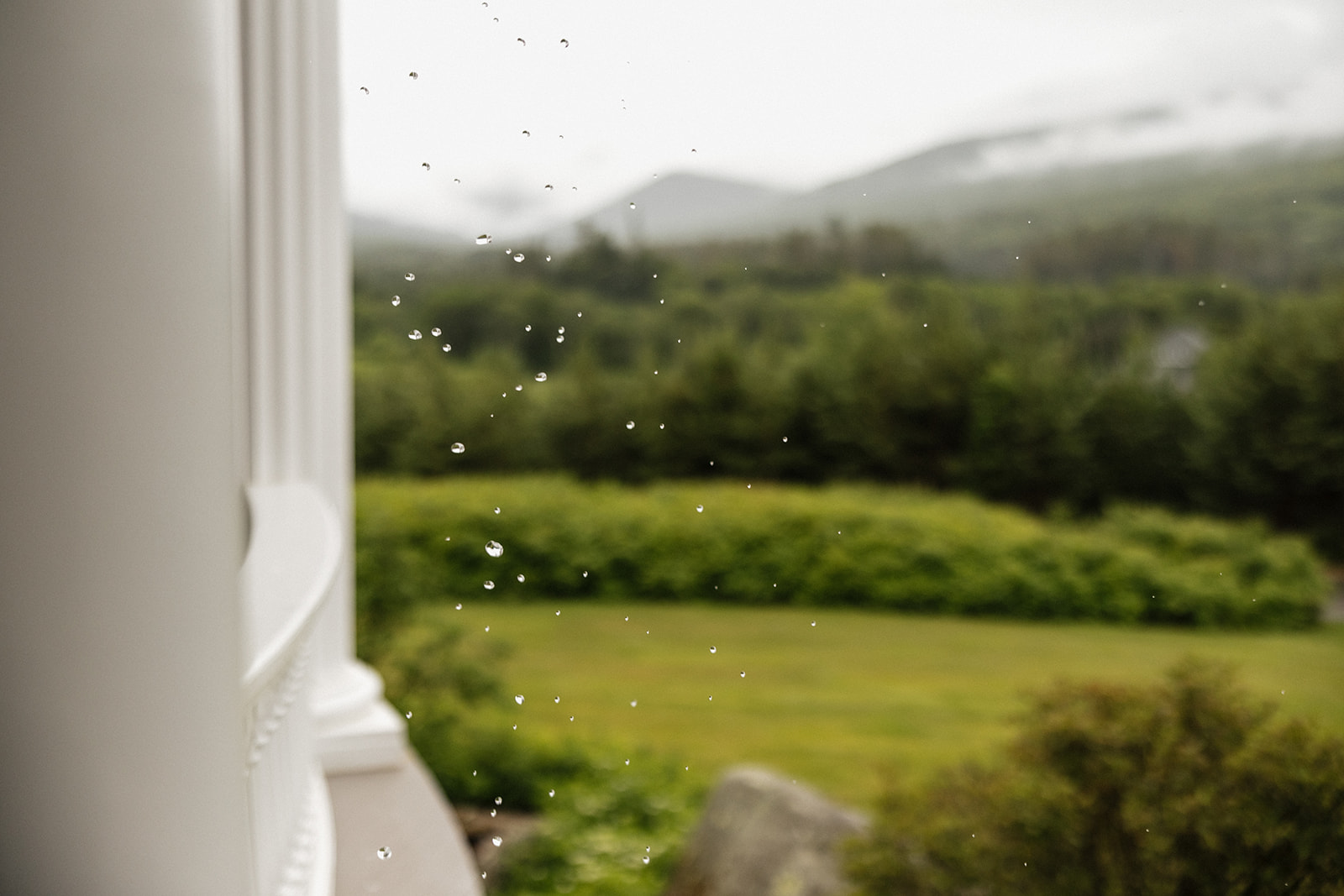 beautiful NorthEast mountain view from a stunning rainy wedding day