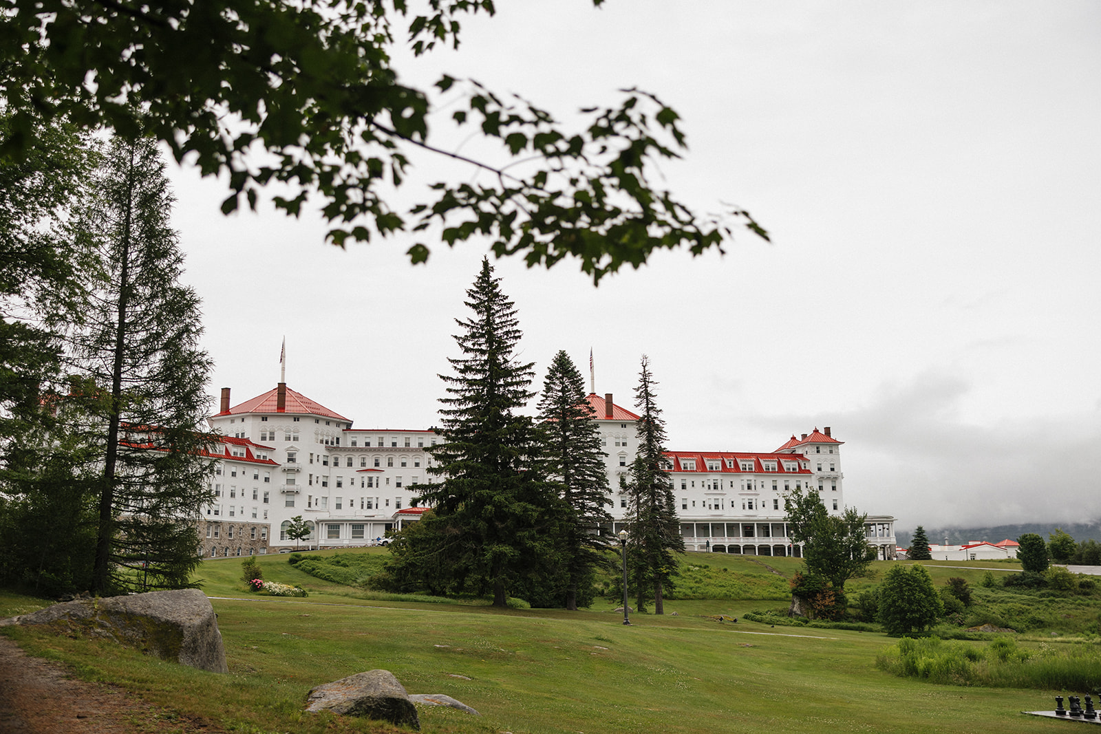 beautiful NorthEast mountain view from a stunning rainy wedding day