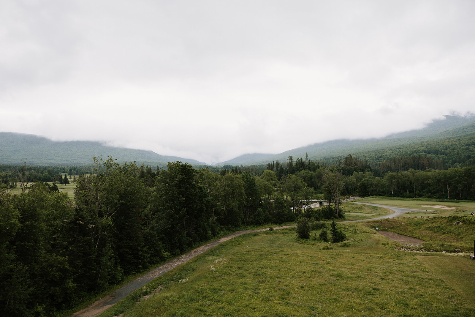 beautiful NorthEast mountain view from a stunning rainy wedding day