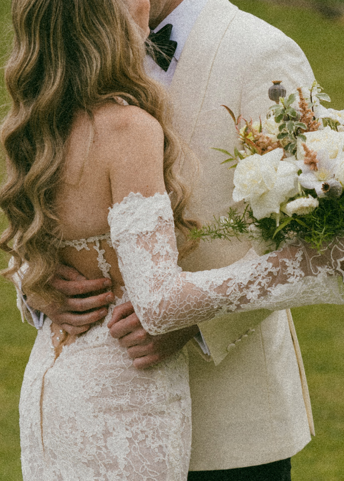 bride and groom pose together before their dreamy Vermont wedding day