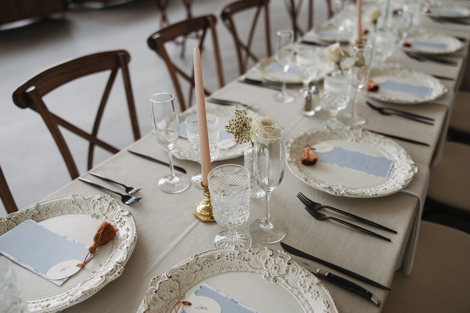 elegant wedding reception details