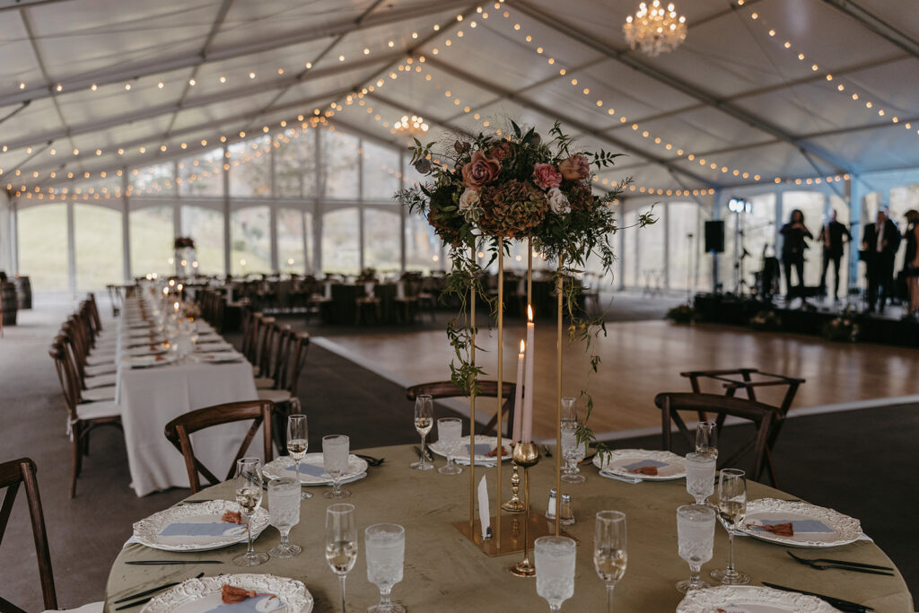 elegant wedding reception details