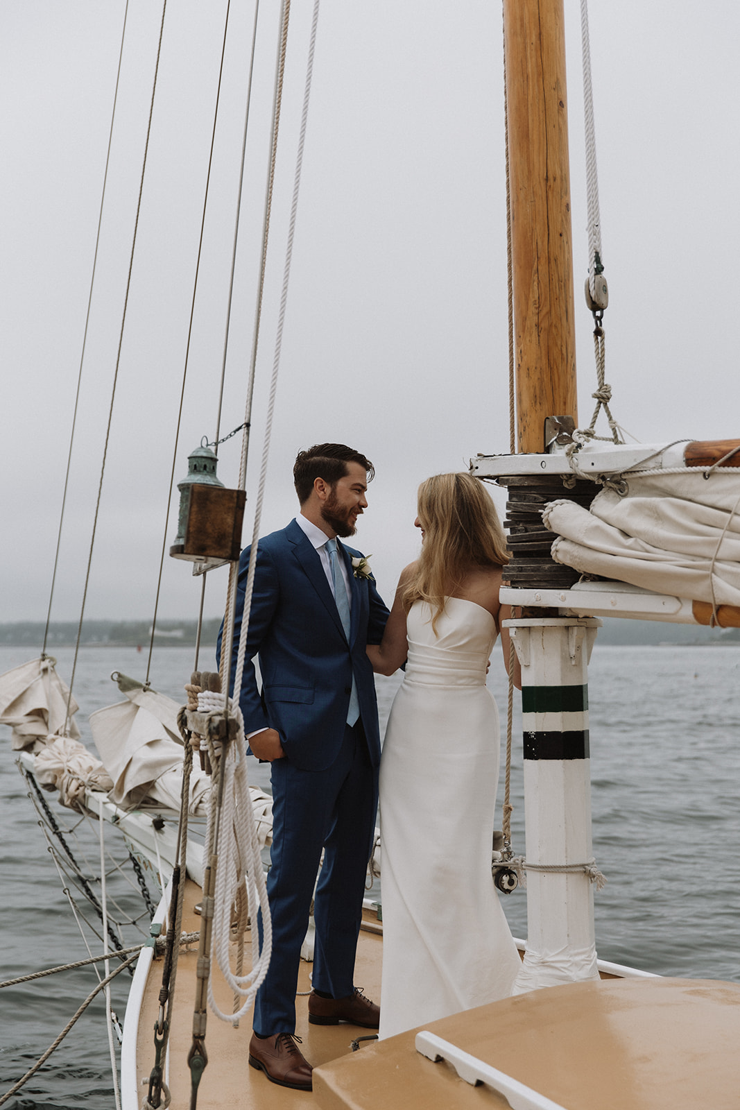 beautiful bride and groom pose together