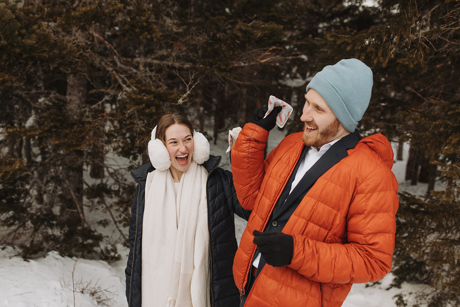 stunning couple pose together during their New Hampshire elopement at Mt. Willard