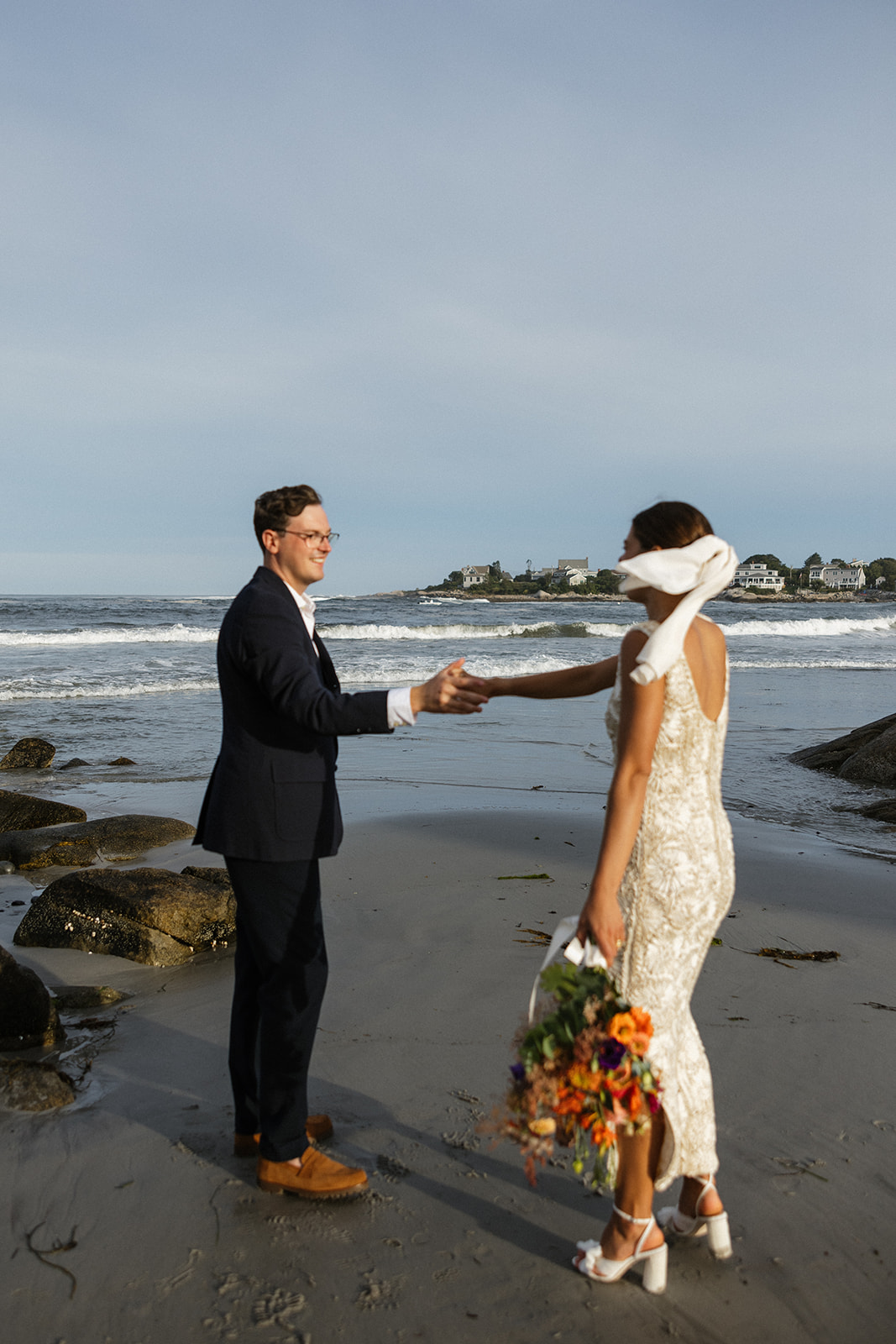 stunning coastal Maine wedding shot by Erica Warren Photography