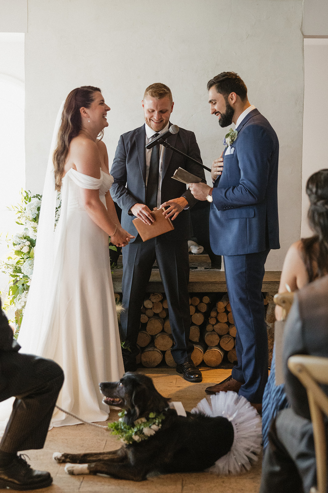 Maine wedding ceremony at Pepperrell Cove from Erica Warren Photography