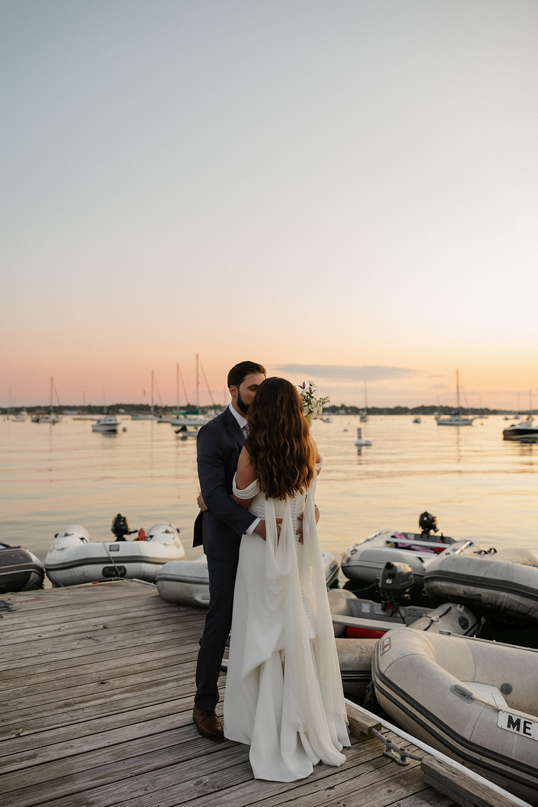 Sunset pictures on the Pepperrell Cove Dock