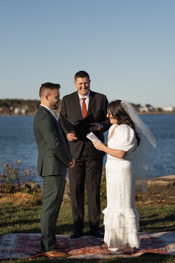 Intimate ceremony at Rye Harbor State Park 