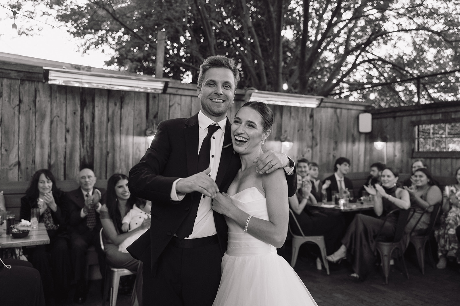 Non-traditional wedding reception at Chaval in Portland, Maine. 