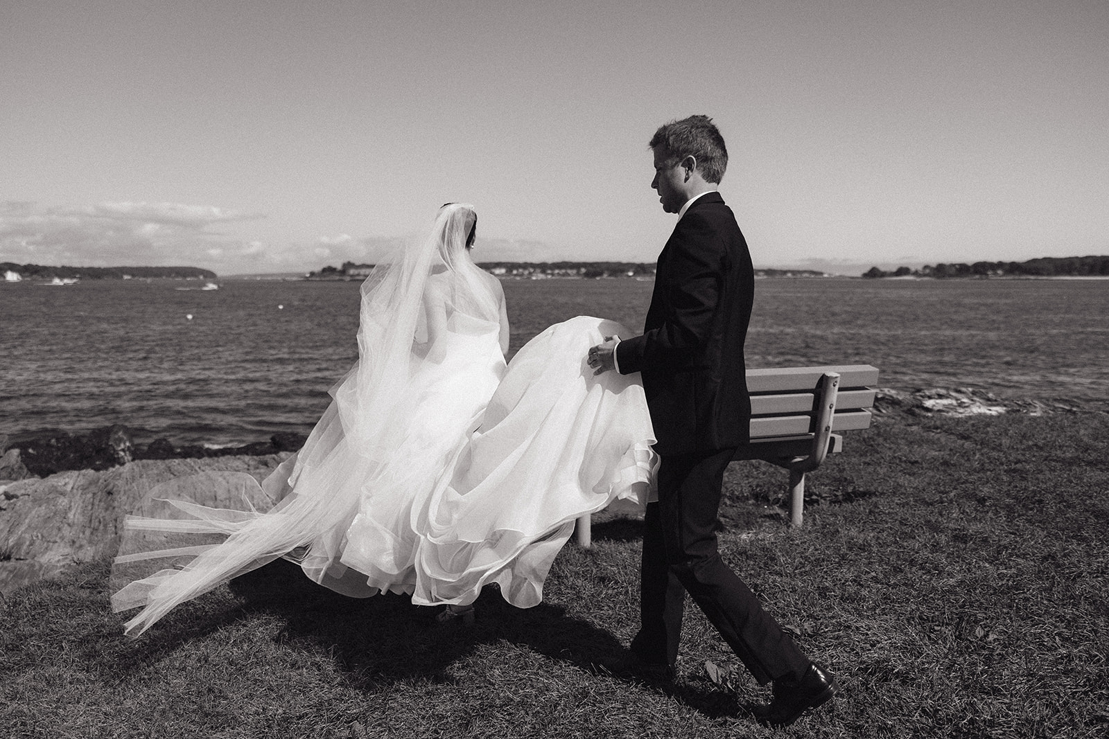 Candid photos at a first look at Willard Beach in Portland, Maine