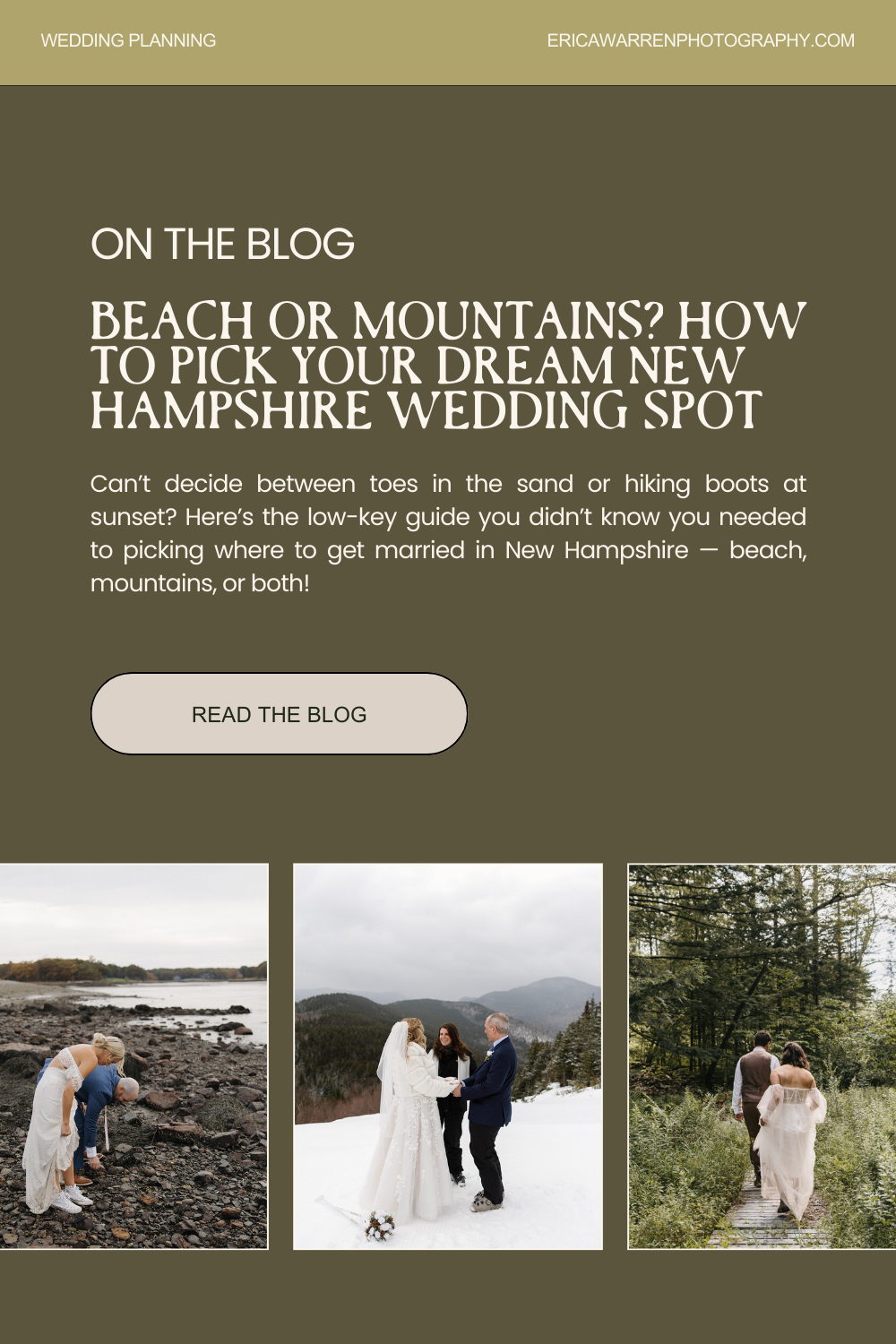 beach or mountains? how to pick your dream new hampshire wedding location