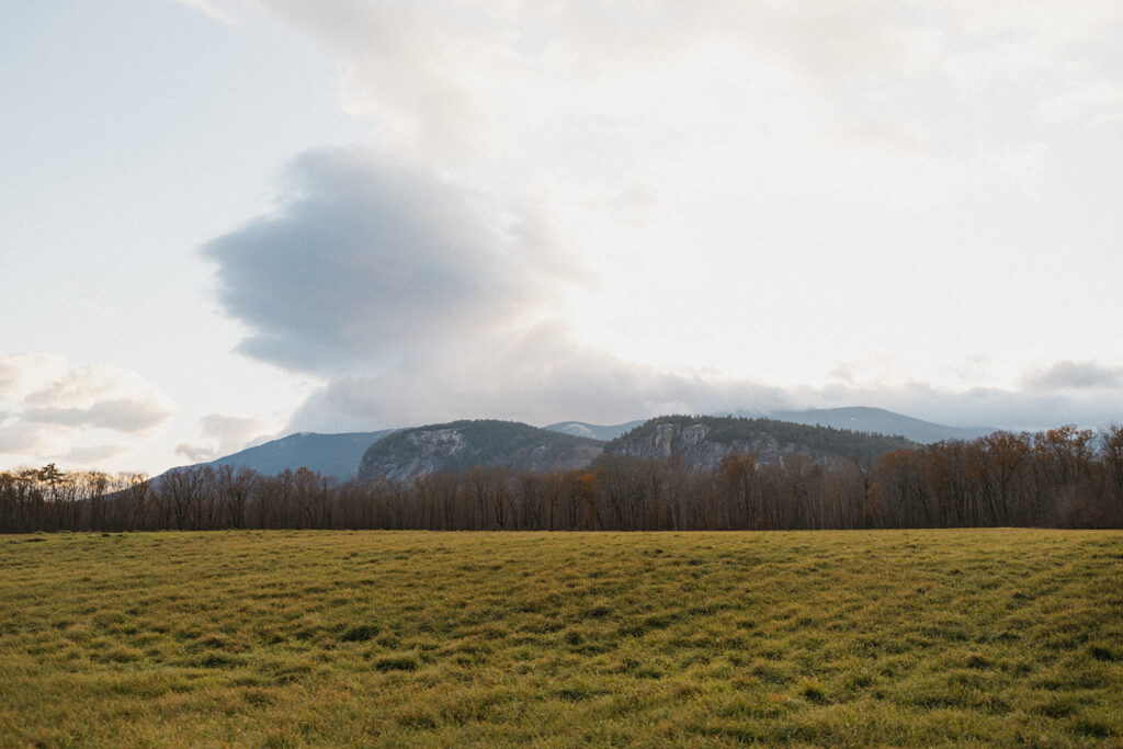 Gorgeous field near Cathedral Ledge and Echo Lake great for engagement photos