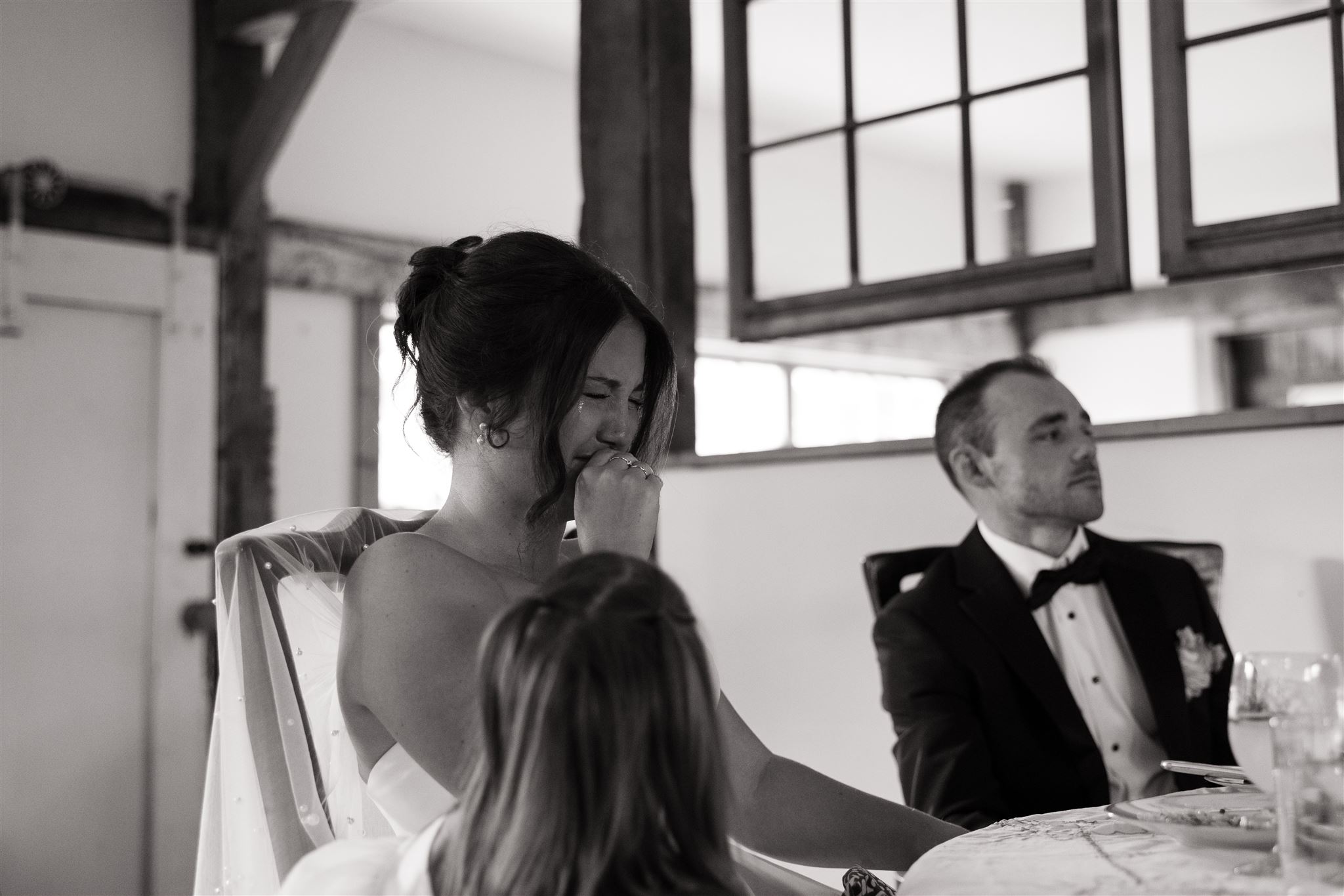 documentary style wedding reception photos from a beautiful Sunday Supper wedding day in Kittery