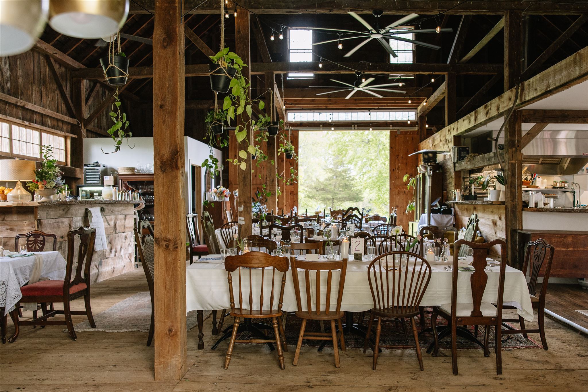 Reception Details at Sunday Supper in Kittery Maine.