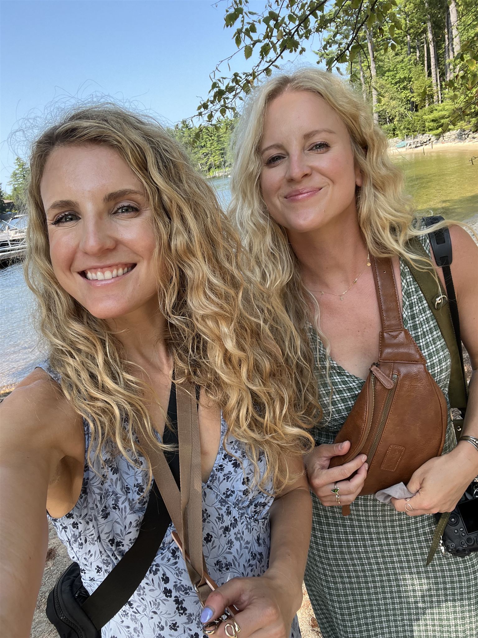 Erica and Alex pose for a photo together as the day of wedding content creation begins