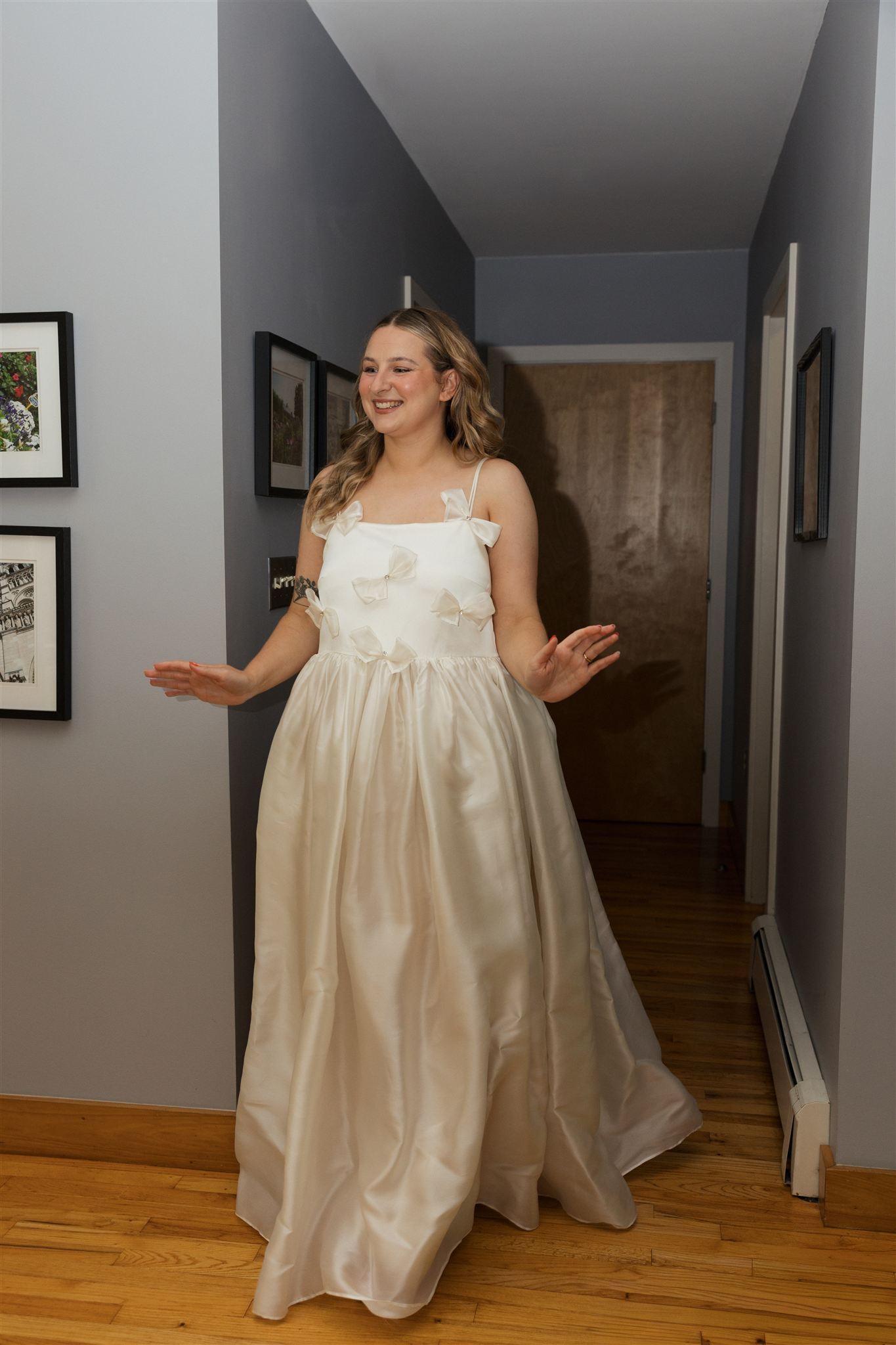 bride makes her grand entrance