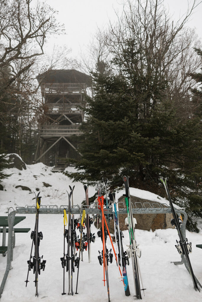 documentary style engagement photos from a stunning ski proposal