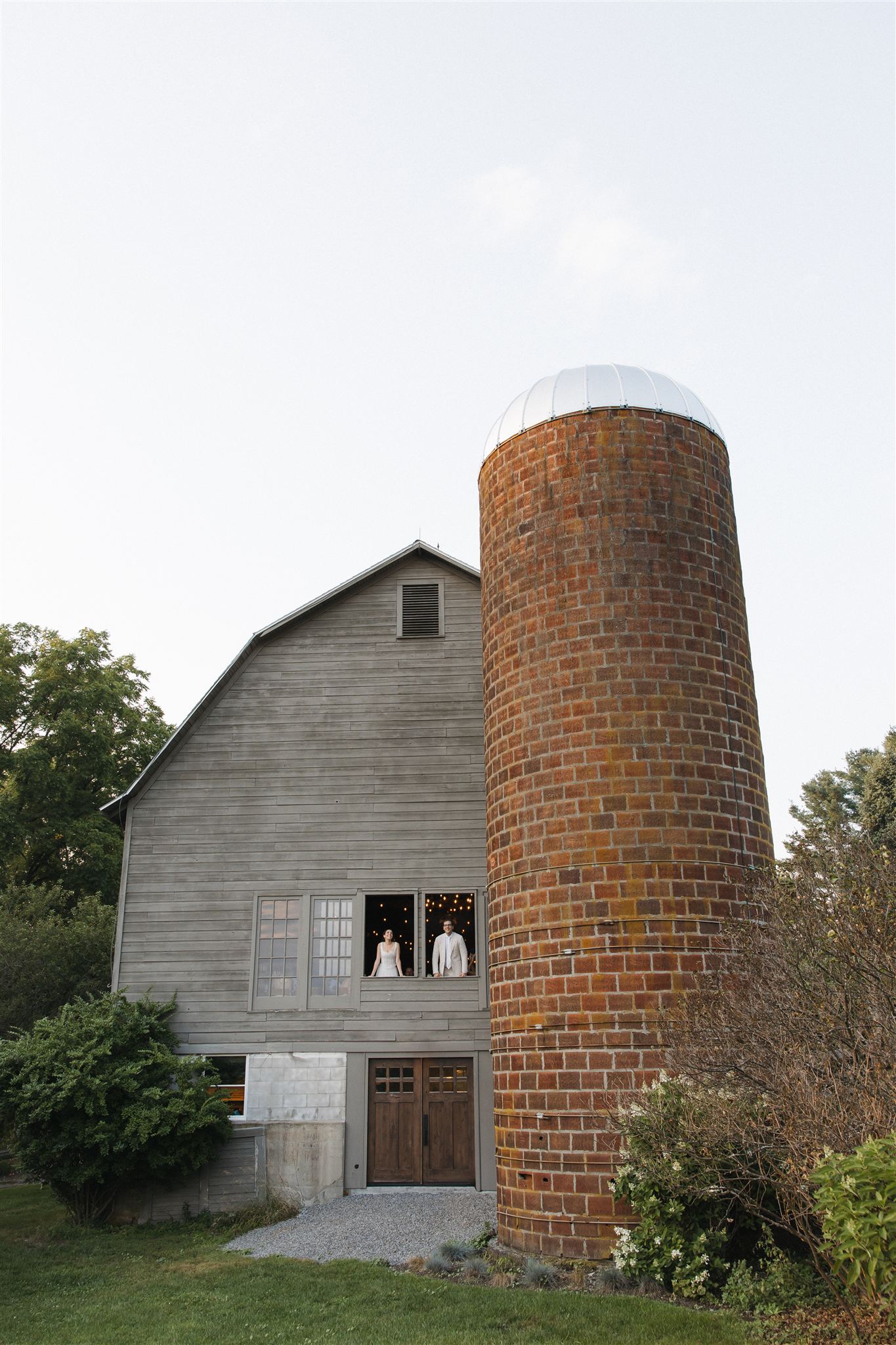 beautiful renovated barn and silo host a stunning Taconic Ridge wedding reception