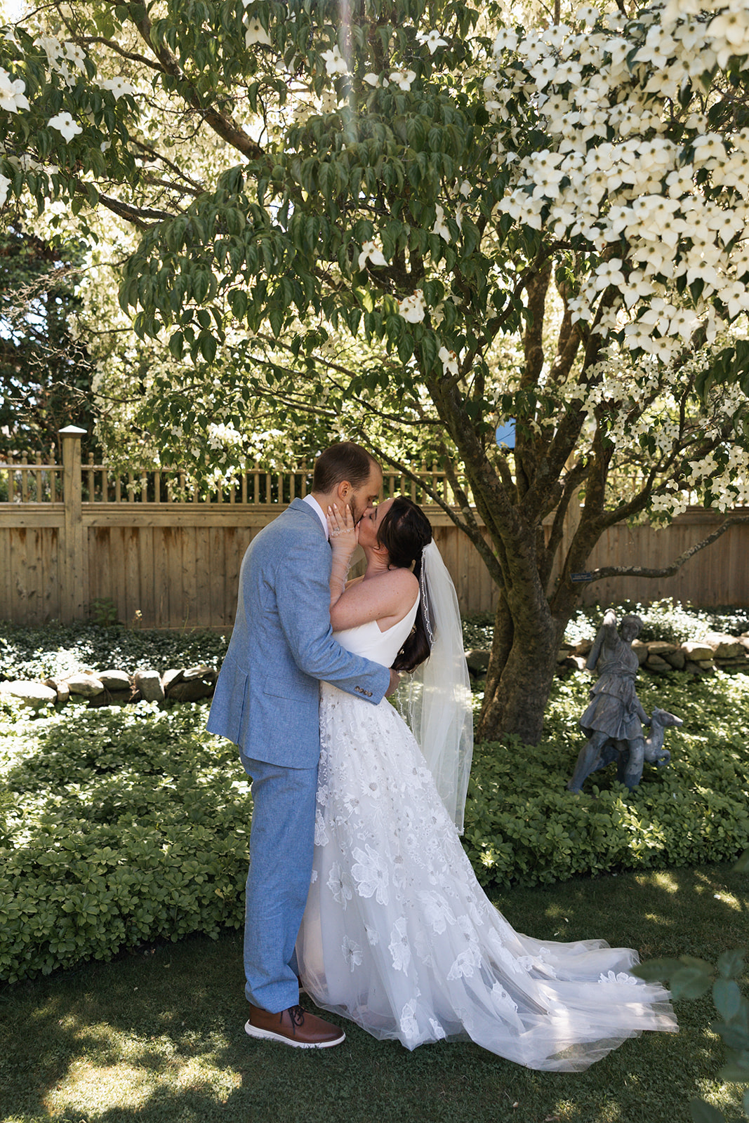 bride and groom have an intimate ceremony with just themselves, captured through the lens of Erica Warren Photography