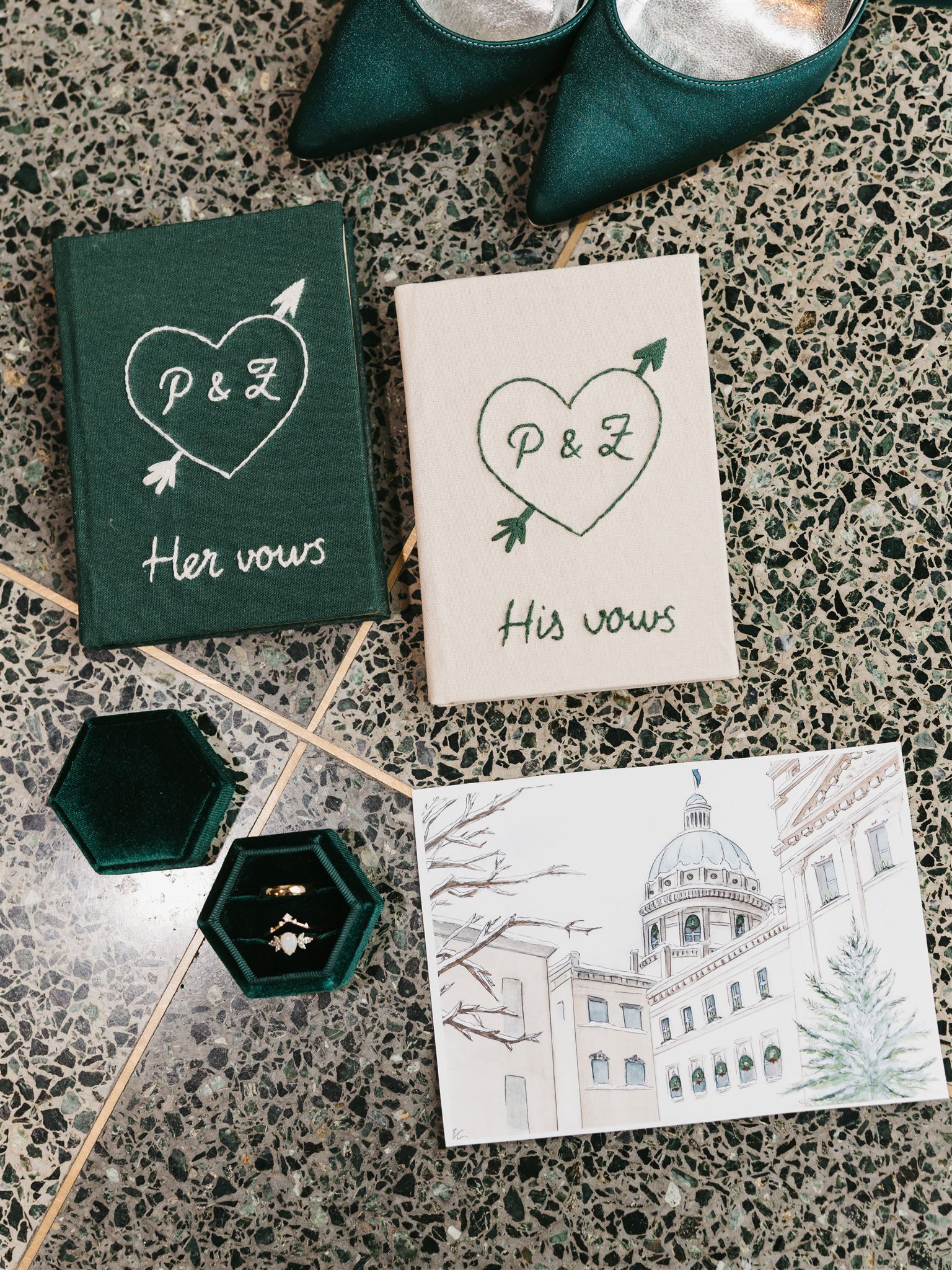 wedding details of a unique and special elopement day in Indiana