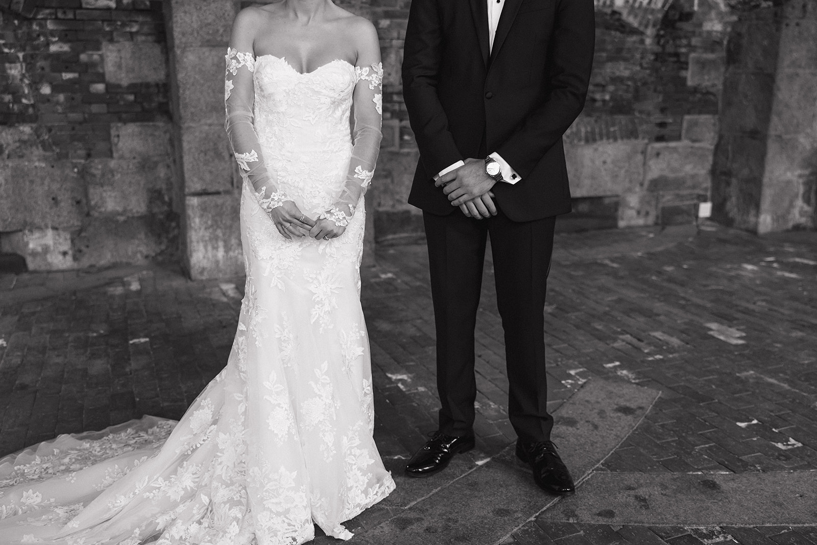 bride and groom portraits at Fort Adams Park Wedding venue in beautiful Rhode Island