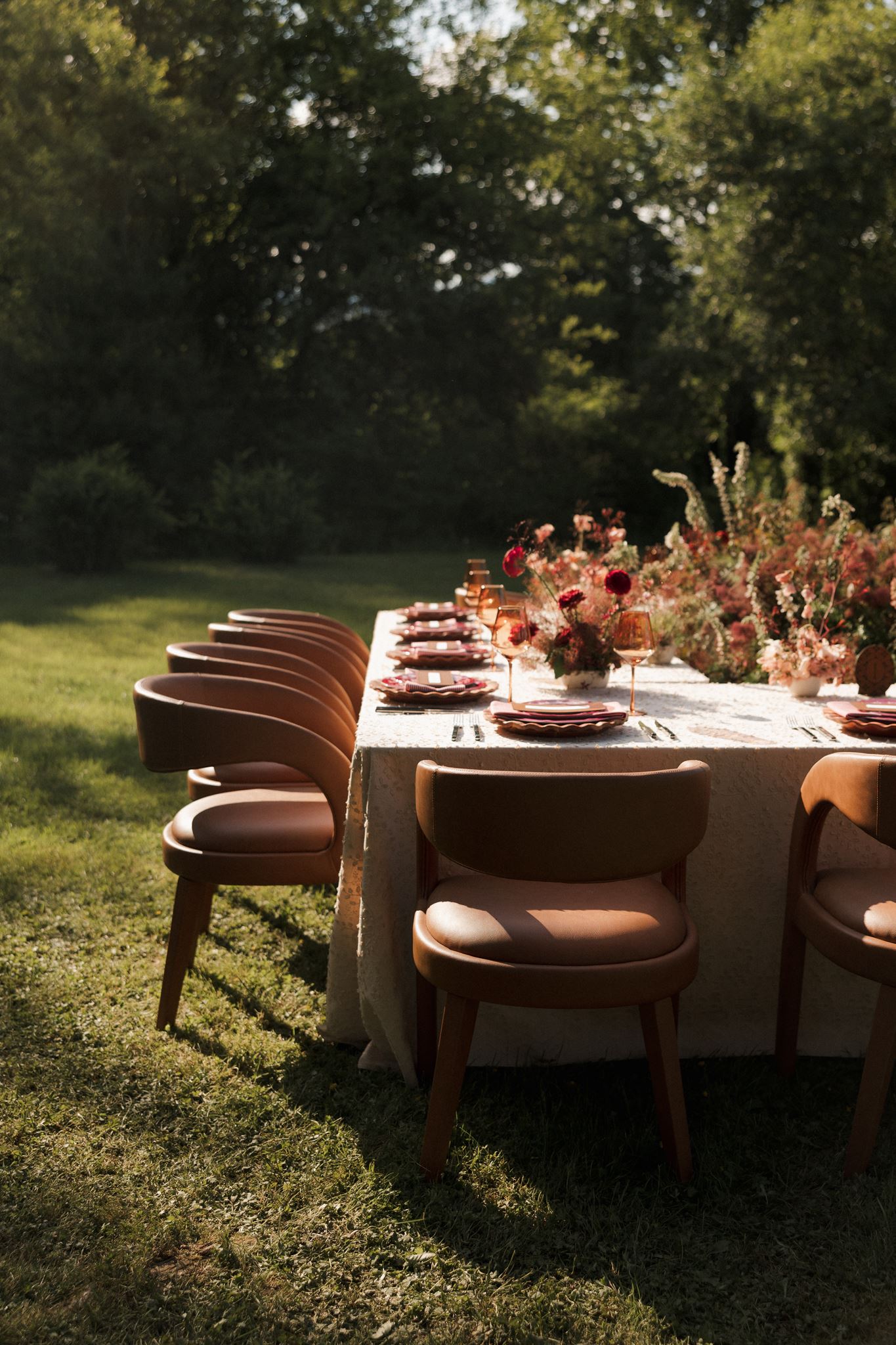 Unique intimate outdoor wedding reception set up is a great example of a unique style for an intimate wedding that fits your day!