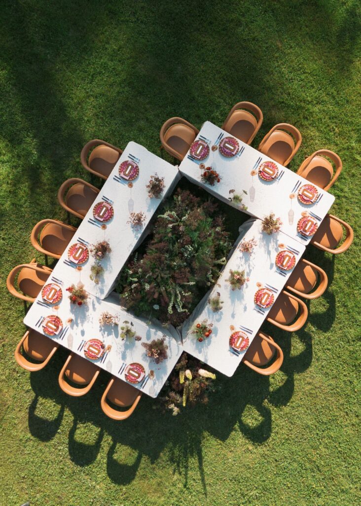 Unique intimate outdoor wedding reception set up is a great example of a unique style for an intimate wedding that fits your day!